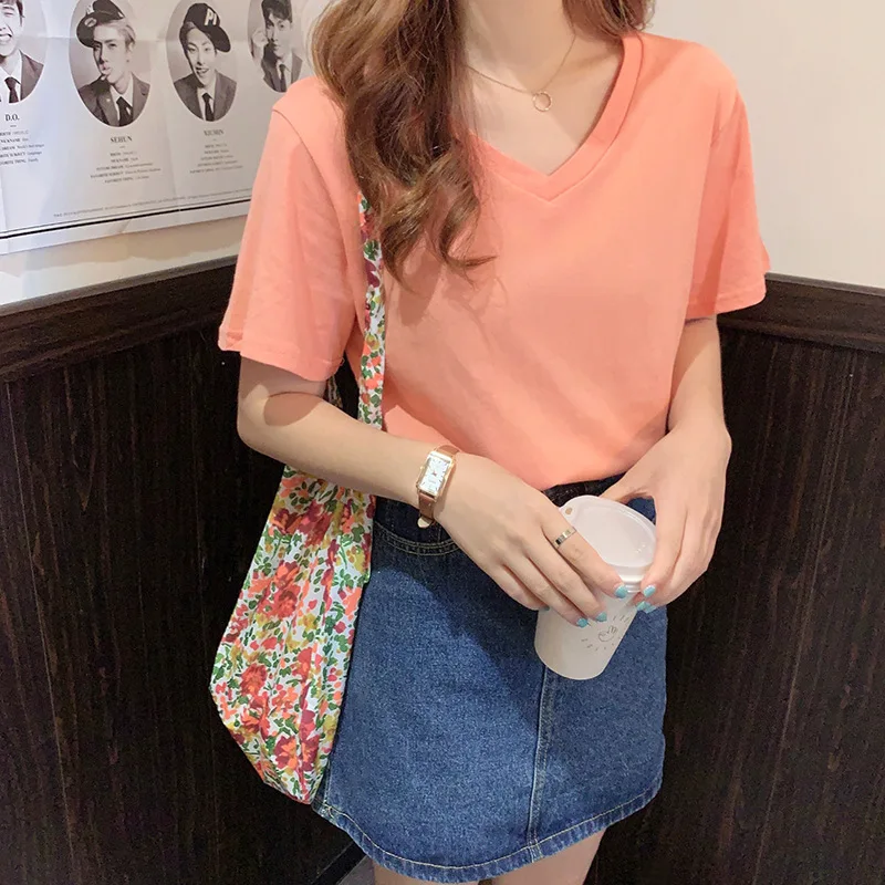 High quality summer ladies t-shirt ladies sweet  t-shirt casual ladies t-shirts