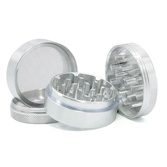 Алюминиевая мельница для трав яркого цвета, 2,2 дюйма, 4 слоя