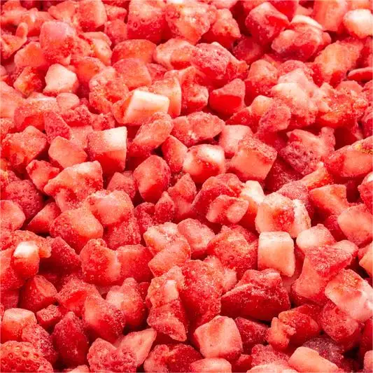 Frozen Strawberry Dices Wholesale Quick Frozen Fresh Diced Strawberries IQF EXPORT