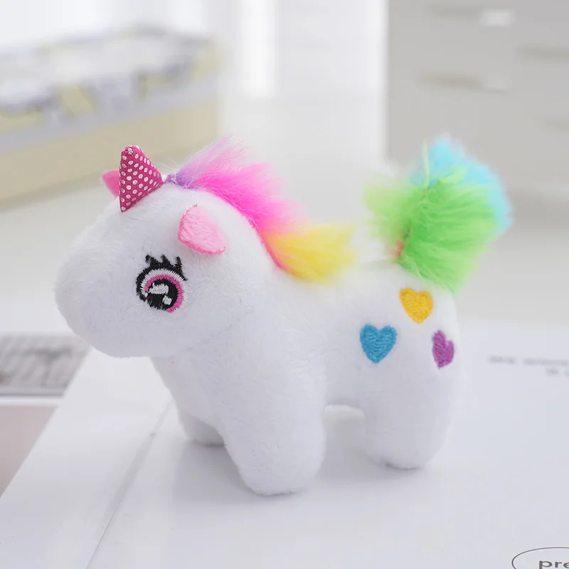 Rainbow Keychain Plush Doll Cute Doll Car Metal Keychain Bag Hanging Accessories Promotion Gift Pp Cotton New