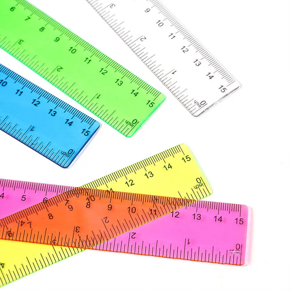 Multi-color Design Ruler 15/20/30 Cm PS Ruler For School and Office