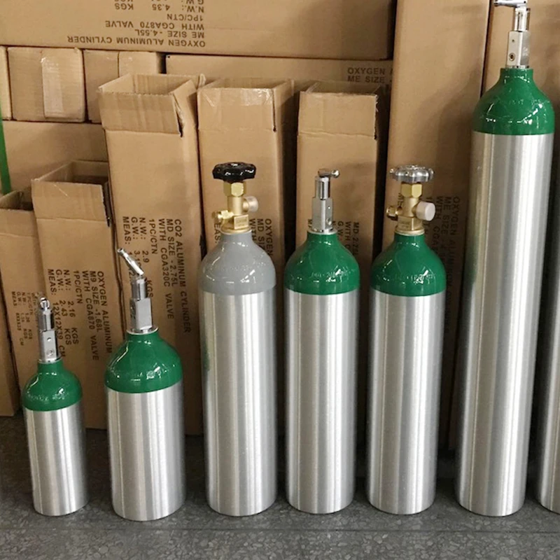  High Pressure Oxygen Medical Cylinder Aluminum CO2 Compressed Gas