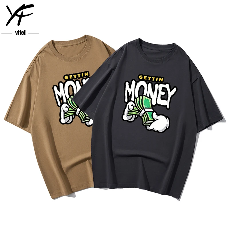 OEM 100% cotton casual o-neck t shirt custom printed design short sleeve heavyweight high quality mens t shirts