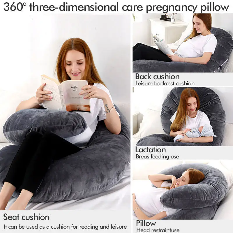 Hot Sale Full Body Pregnancy Pillow Wedge For Belly Support Pregnancy Pillow C Shape Maternity Pillow