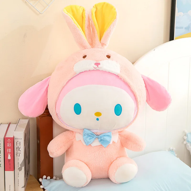 Wholesale Sanrioed Rabbit Cinnamoroll Soft Plush Doll Cartoon Melody Plushies Cinnomoroll Hello KT Designs Figures Peluche Doll