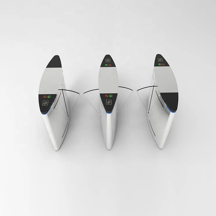 Entrance Security Turnstile Door Anti-Collision Flap Barrier Gate for Banks and Offices