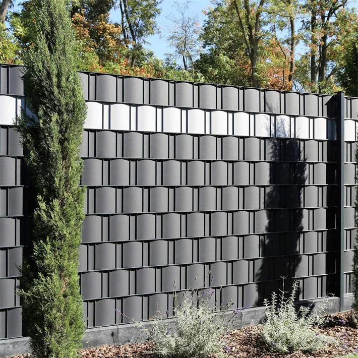 2.53m PP polypropylene hard privacy screen strips for double rod mats, thickness of 1.1 mm for the fence