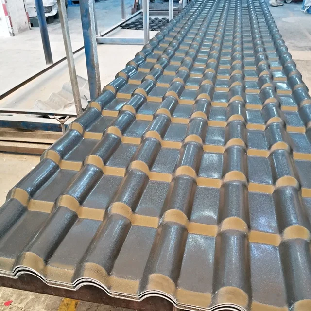 Good Fire-resistant spanish Rating ASA coated synthetic resin tiles for house roof