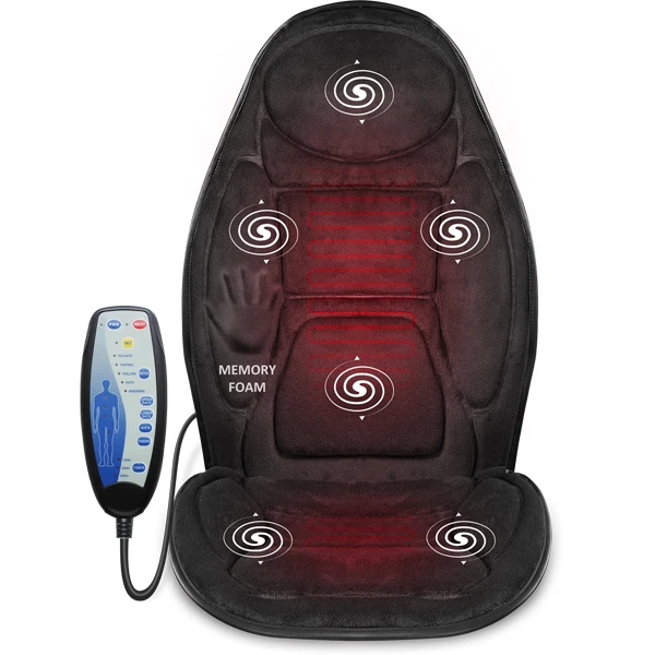 Best Back Massage Cushion with 3 Massager Motors and 2 Heat Levels, Massage Chair Pad for Home Office