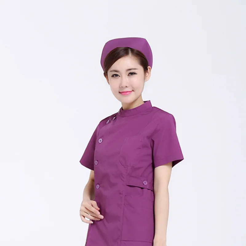 Unisex Hospital Scrub Sets White Nurse Cap Men Women SMS Material OEM Model Private Label Practical Laboratory Nursing Practical