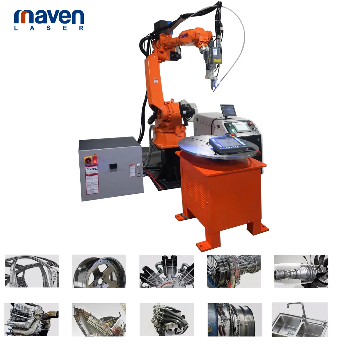 Fiber laser robotic welding and cutting machine with push and pull wire function