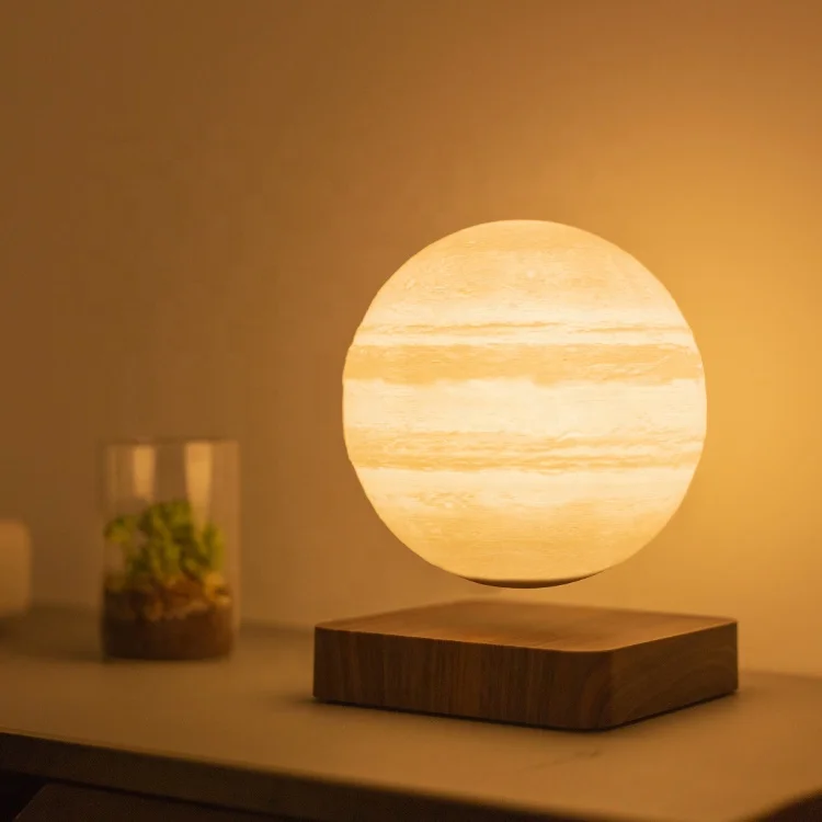 Hotel Modern Home Decorative Bedside Living Room Art Desk Magnetic Levitation Floating Jupiter Table Room Lamp