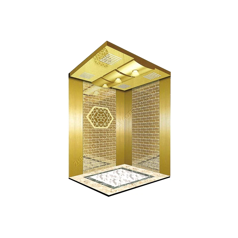 Luxury passenger Elevator MR MRL  630KG elevator for Residential Hotel hospital Full automatic household double door elevator