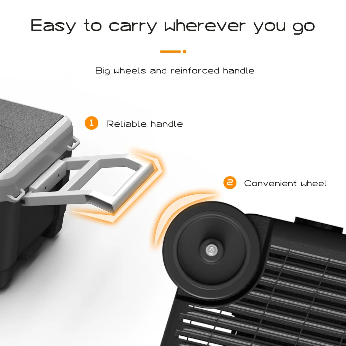 Alpicool M40 mini car fridges factory supply portable freezer 12v 24v portable electronic refrigerator with Heavy duty pull rod