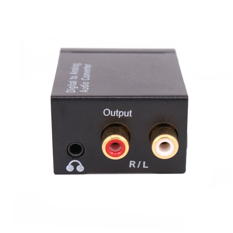 Digital Optical SPDIF Toslink and Coaxial Audio to Analog RCA R&L and 3.5mm Stereo Audio Converter