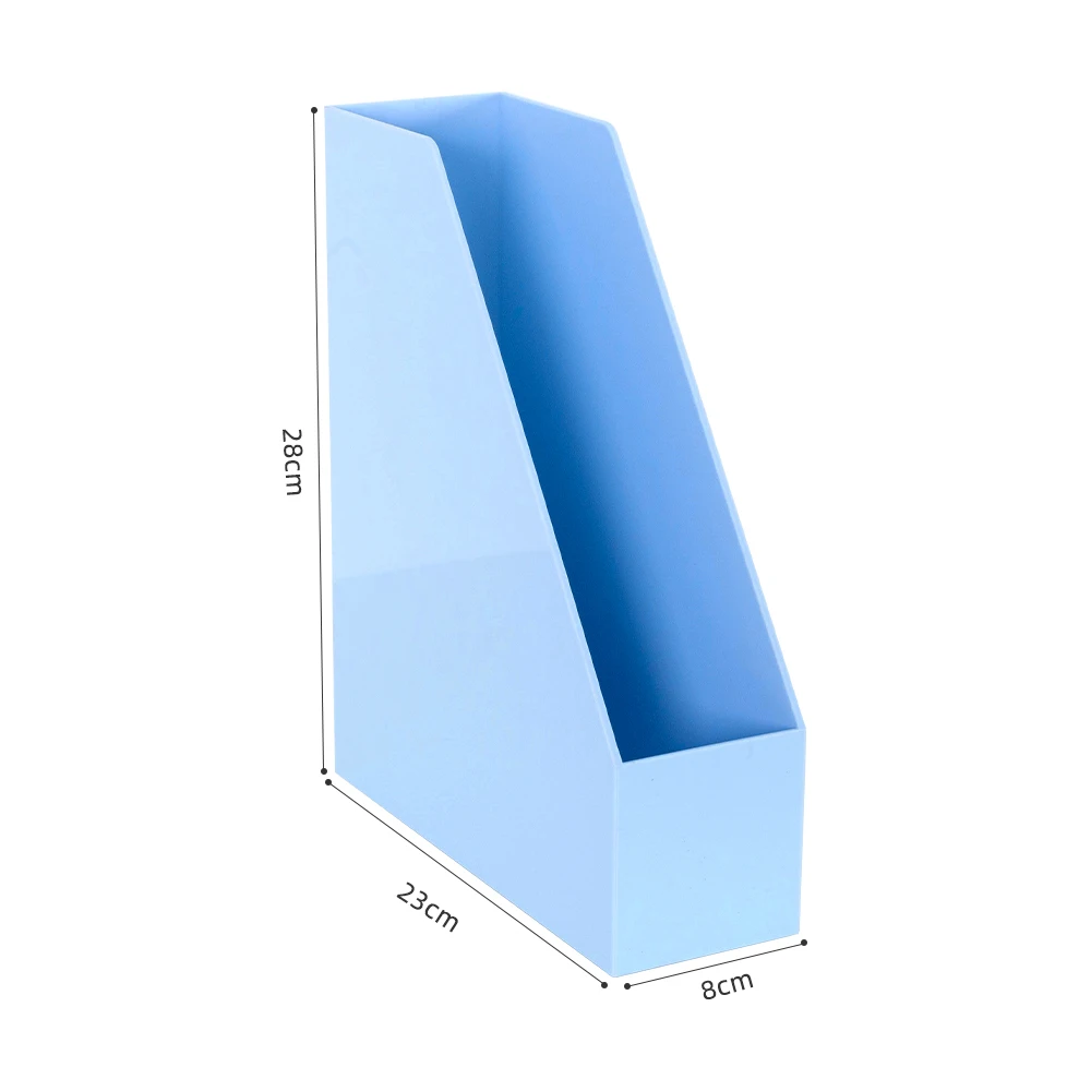 Customization Magazine Rack Plastic Desk Organizer File Folder Storage Organizer Bin with Handle