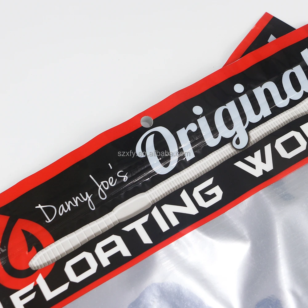 Fishing Lure Bags Package for Soft Fishing Lure Zipper Fish Bait Packaging Soft Plastic Lures Plain Kraft Paper Food Custom