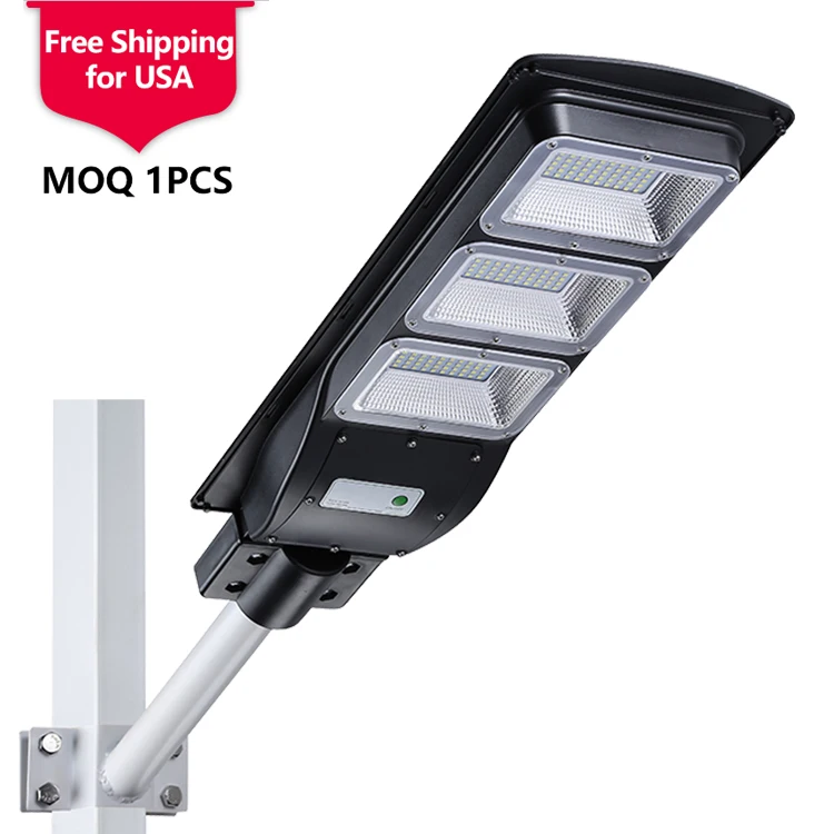 Free Shipping 20w 40 60w Ip65 Outdoor Integrated Motion Sensor All In One Solar Led Street Light