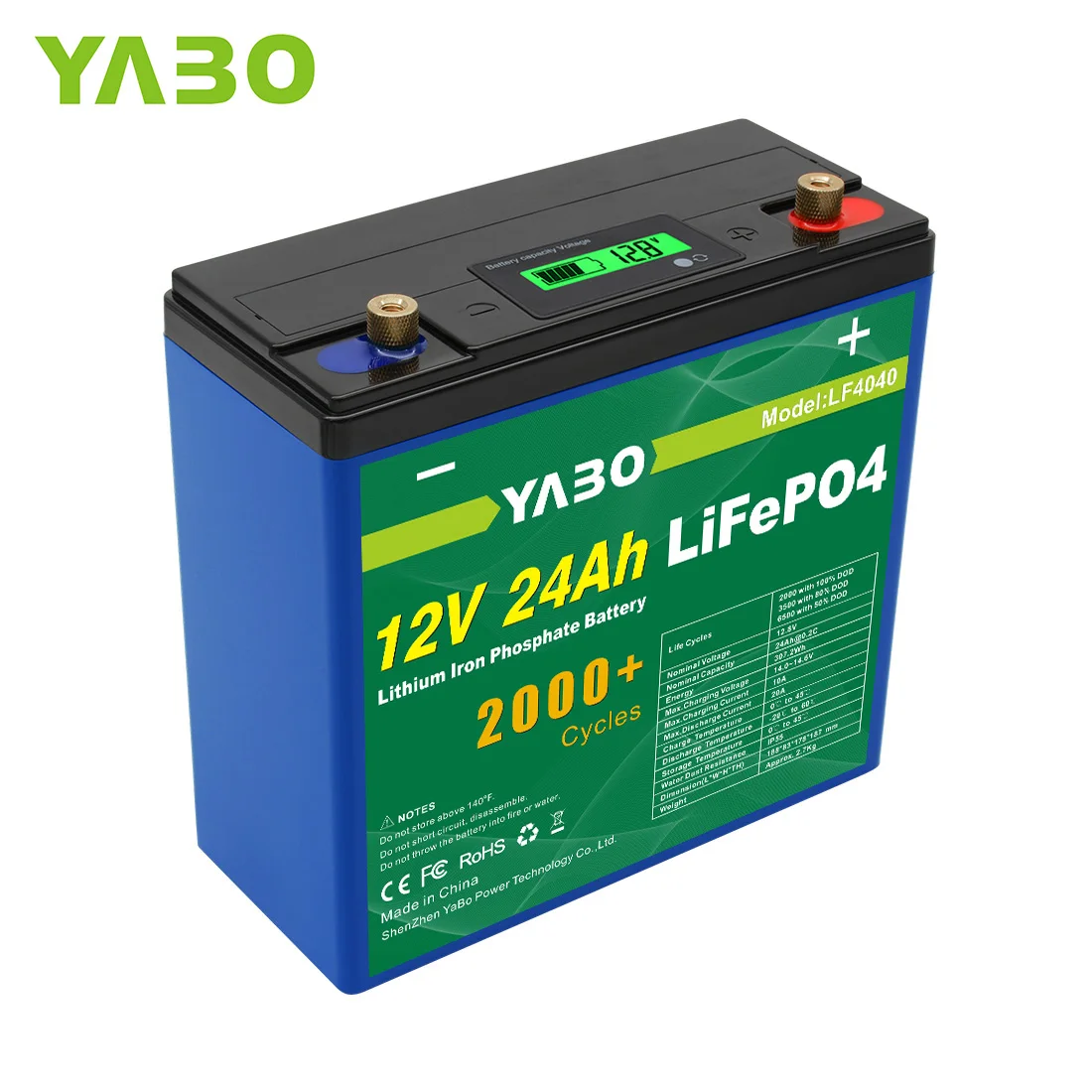 UPS питает Цилиндрический литий-ионный Аккумулятор LiFePO4 12V 24Ah для солнечной системы электрического самоката