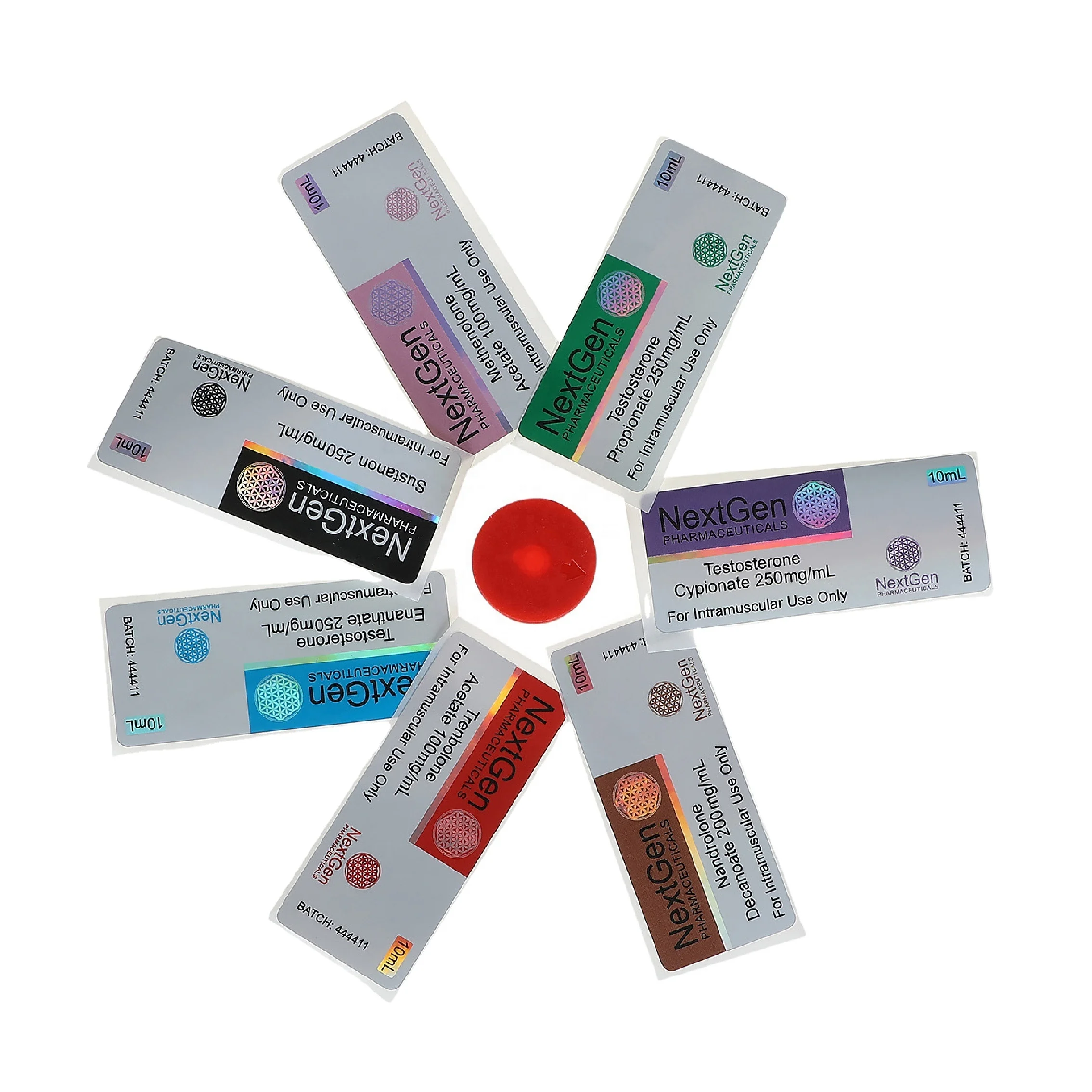 hologram machine pharmaceutical vial label sticker for medicine