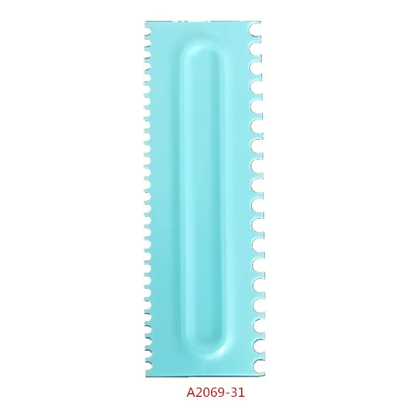 Wholesale customized New 34 models of cream scraper comb plastic scraper cake scraper fondant cake pattern shape decoration tool