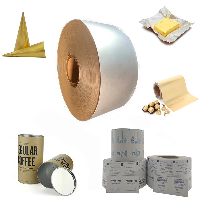 Butter Wrapping Alcohol Pad Paper Laminated Aluminium Foil Packaging