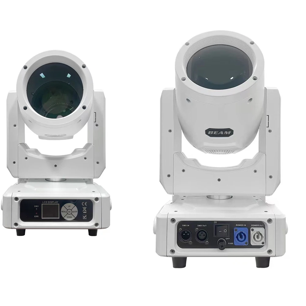 White housing Mini 230w Moving Beam Rotating 8+16+24 Faced Prism 230 Moving Head Beam Spot Light For Stage Lighting