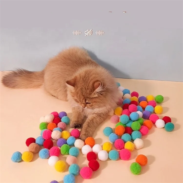 Wholesale Cat Plush Ball Launcher With Plush Ball Set Indoor Cat Toy Self-amusement Toy Gun Cat Interactive Pet Toy