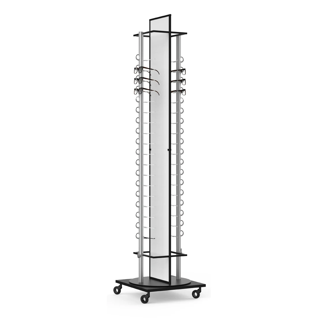 Lockable sunglasses floor standing locking sunglass display eyeglass display rod stand sunglasses display stand with lock