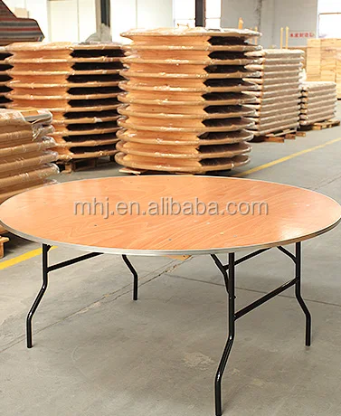  wholesale folding round wood party event wedding banquet