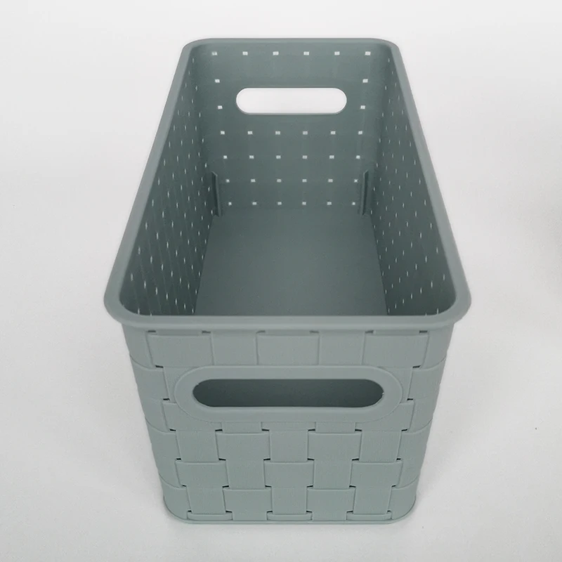 
SA-9106 Morden Plastic Bathroom Storage Basket With Handle PP Storage Basket 