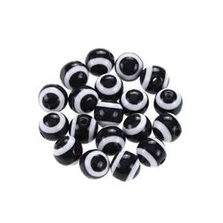 Wholesale cheap European style 8mm round blue Turkey acrylic evil eyes beads for jewelry making