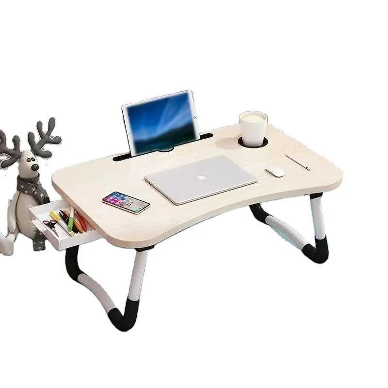 2024 Youtai Wholesale Minimalist Folding Laptop Table  Adjustable Computer Desk Wood Computer Table