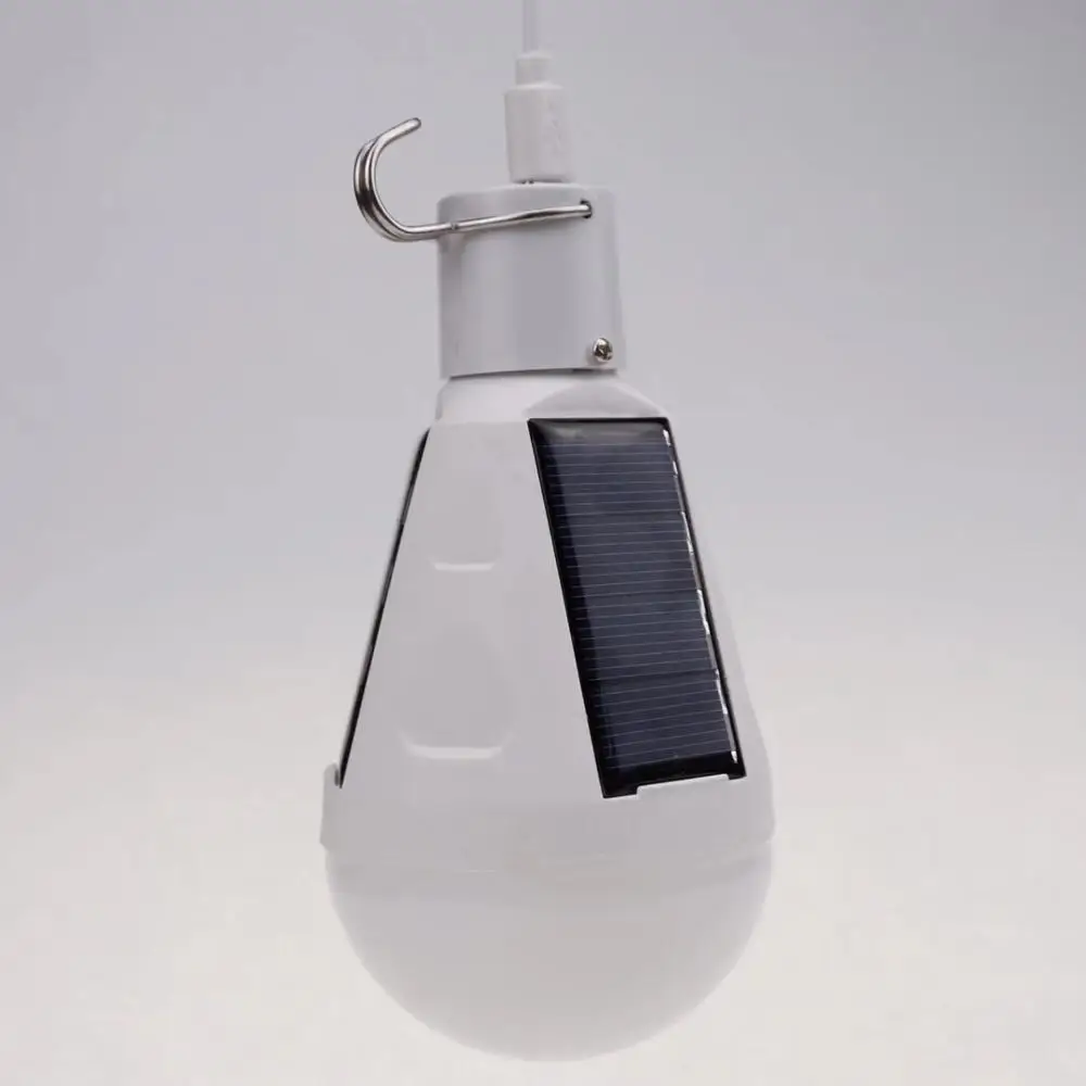 7W 12W e27 IP65 waterproof  AC85-265V  intelligent led emergency USB rechargeable solar light bulb