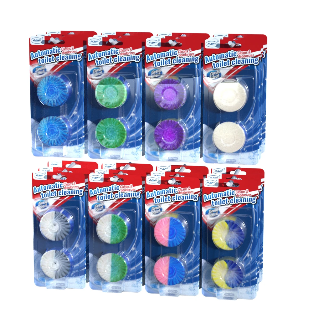 2PK 300 Flushes Cleaning Automatially Toilet Bathroom Cleaner Block 600 Flushes Toilet Rim Block