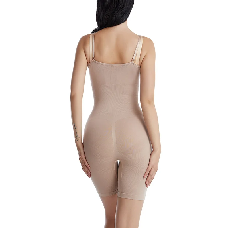 Seamless Women Bodysuit Butt Lifter Shapewear Waist Trainer Body Shaper Strappy-Back Chest Enhancing Corrective Underwear Corset