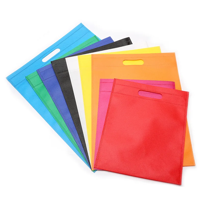 Spot High Quality Design Printed Color Size Polypropylene TNT Tote Non Woven Die Cut Bag Custom Logo