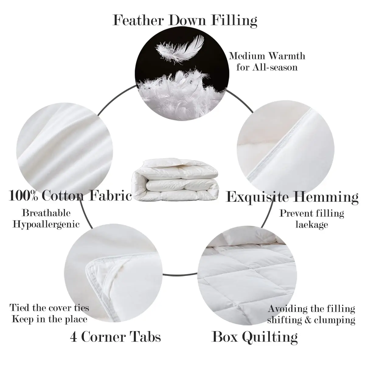 customized twin full queen king size goose down goose feather hotel comforter duvet insert duvet inner for hotel and home