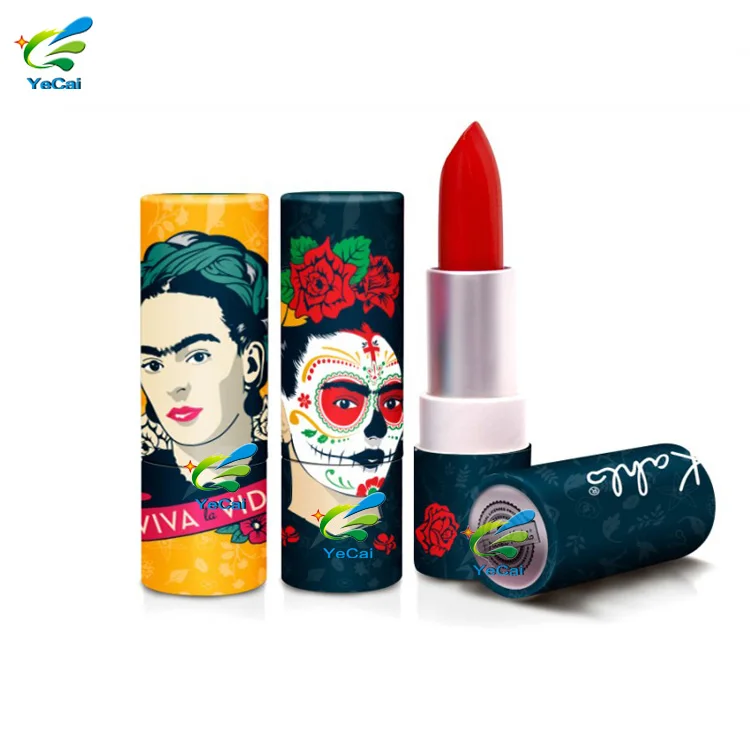 Sustainable paper tube alternatives for fragrance balm casing Personalized circular makeup packaging Round Paper lipstick tube