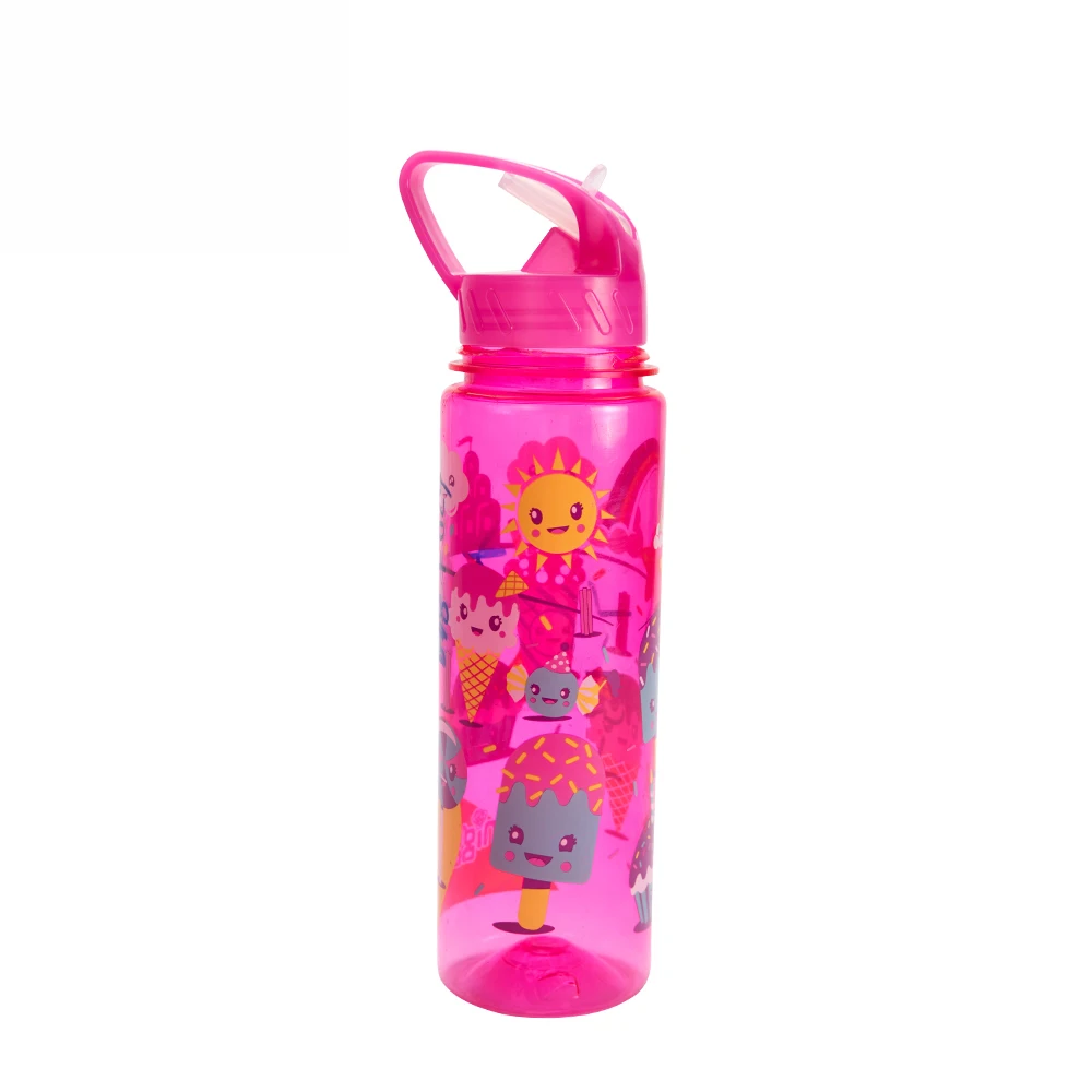 Smart design cartoon eco friendly promotion lemon pipette 750ml petg flip top novelty bicycle kids plastic water  bottle