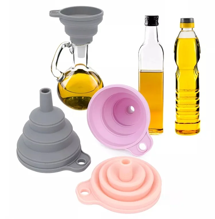 Silicone Folding Funnel Collapsible Silicone Funnel Kitchen