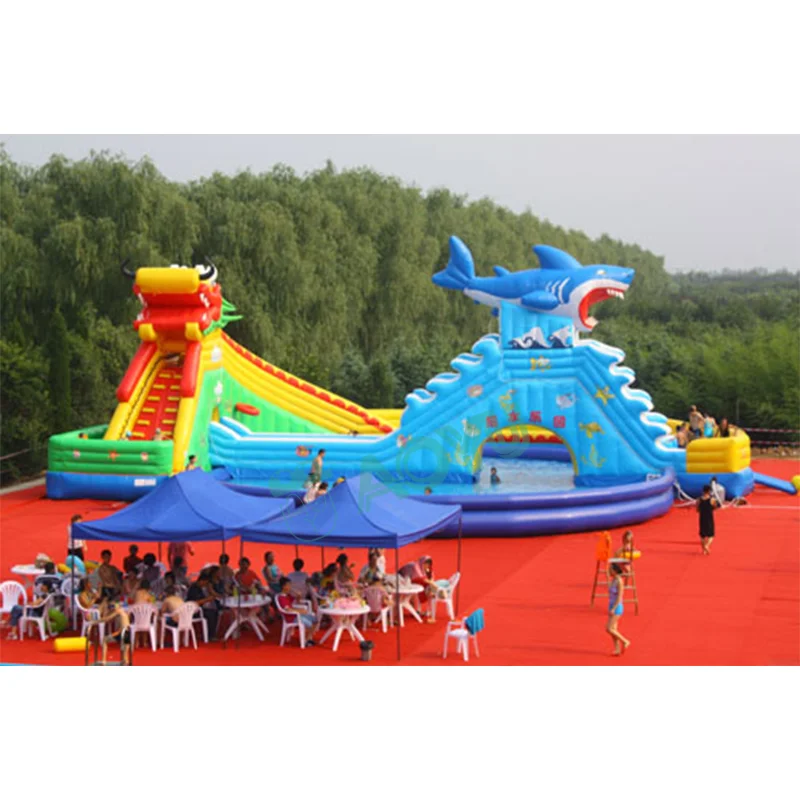 Customized theme water amusement park Outdoor large inflatable water park mobile inflatable water park for sale