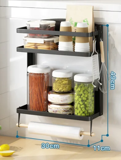 Wholesale Metal Kitchen Fridge Rack Magnetic Organizer Refrigerator Storage Rack