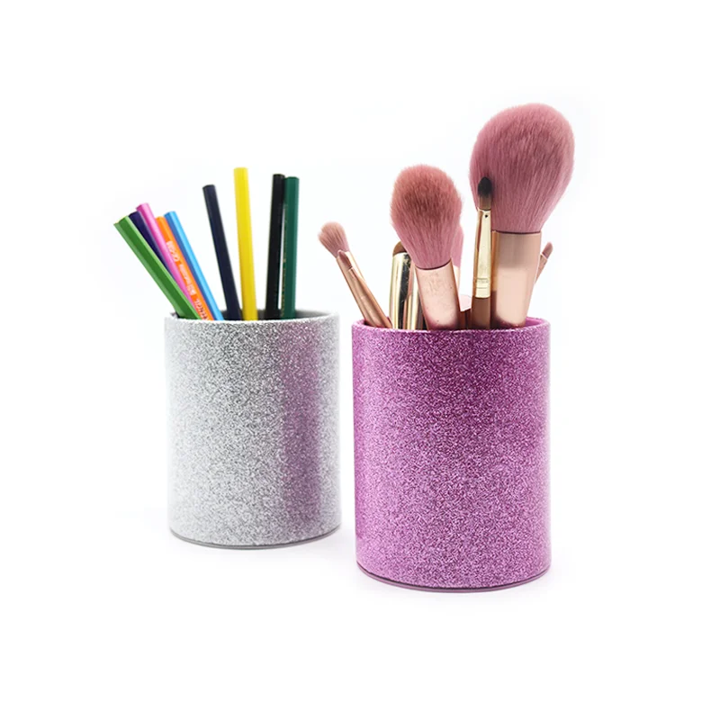ready to ship hot sale pencil holders for magazines Journal Makeup brush organizer PU Leather pen holders