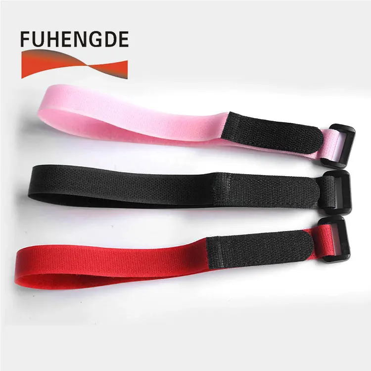 Non-Slip Buckle Cable Ties With Hook and Loop 25*300 mm Custom Size Anti-skid Battery Strap Ties With Logo Custom