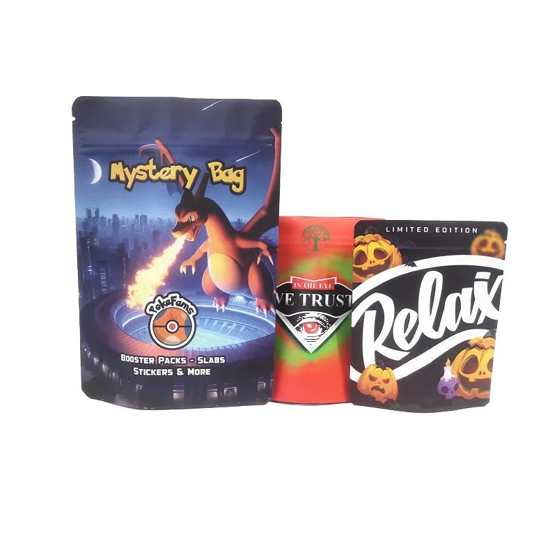 Custom Design Reusable Freeze-Dried Candy Aluminum Foil Doy Pouches Ziplock Stand-Up Mylar Bags Screen Printing Food Packaging