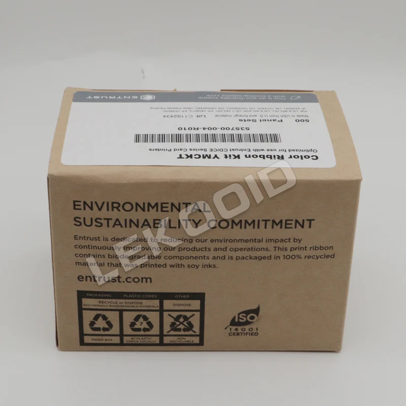 Entrust 535700-002-R010 ymcKT Half Panel Ribbon - 650 prints