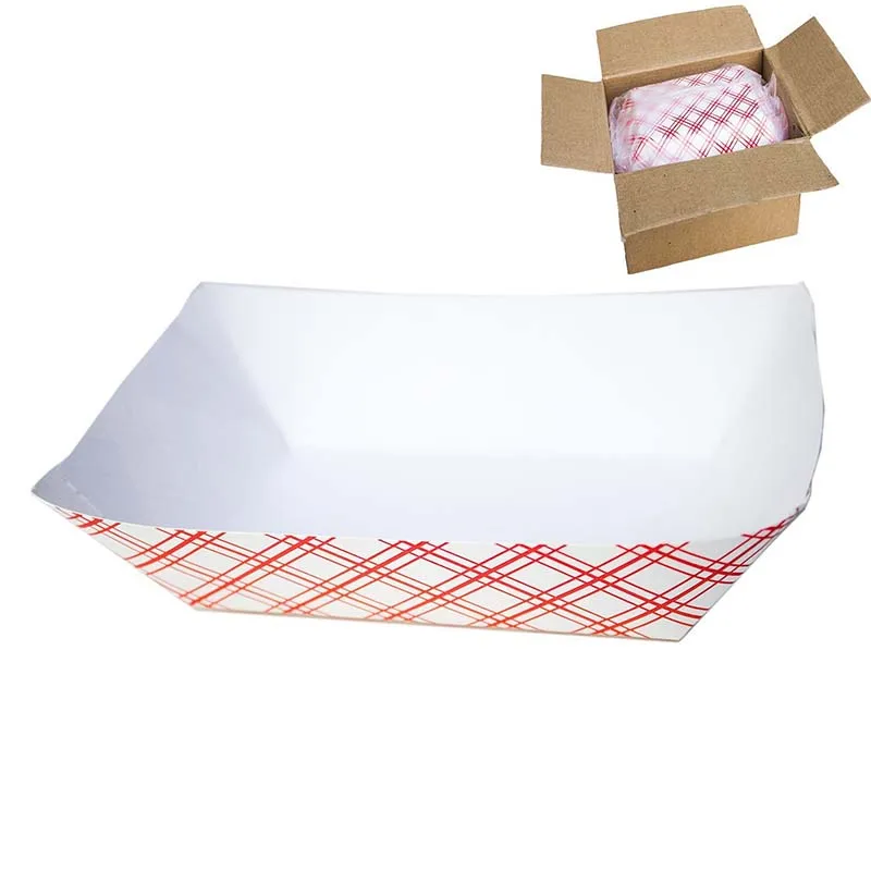 Cheap Cardboard Paper Pasta Food Tray Take Away Food Tray Eco Friendly Coated Paper Recyclable Hot Dog Tray