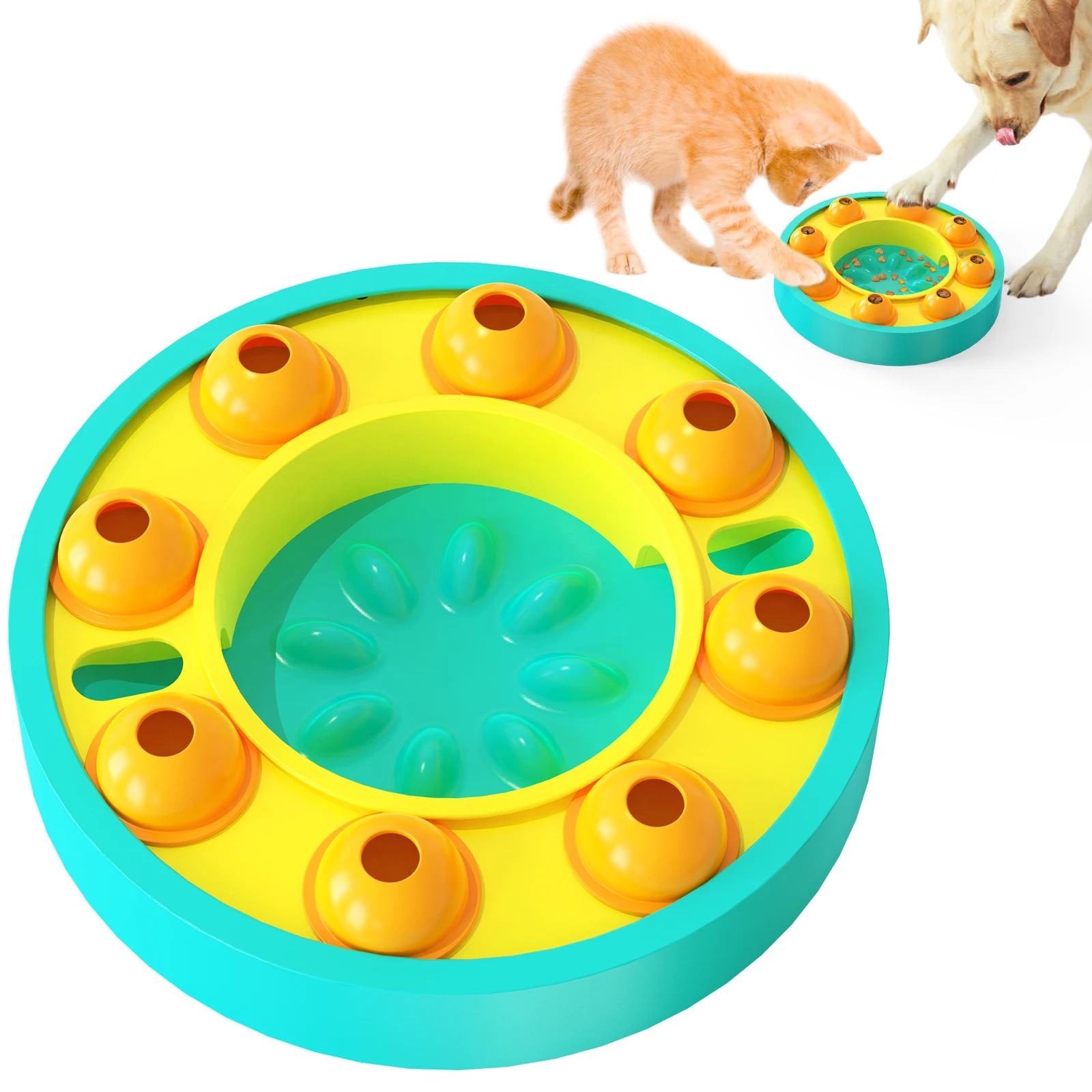 Rotating leakage treatment: distributing educational toys to dogs cats leaking food toys; improving IQ training slow feeders