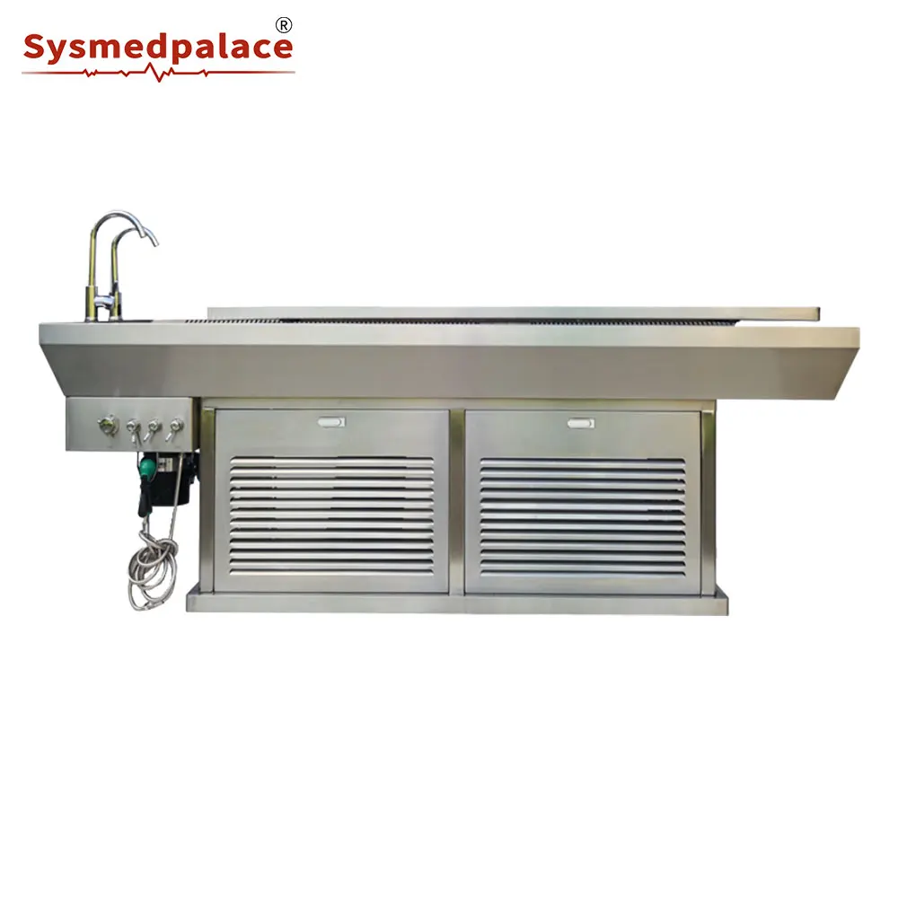 Sysmedpalac Corpse Washing Dissection Stainless Steel Electric Lifting Autopsy Table
